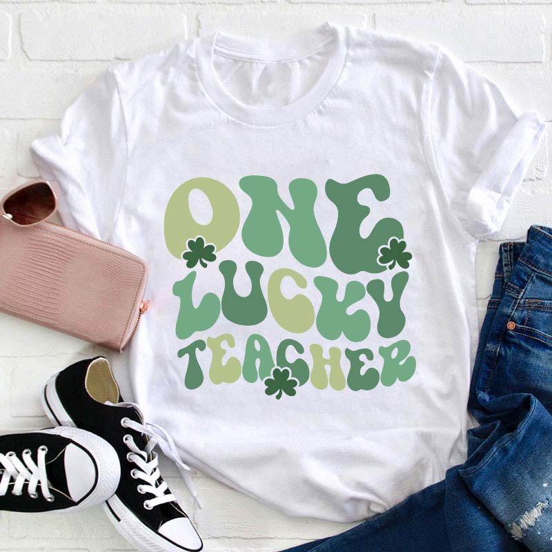 One Lucky Teacher T-Shirt Sale-Teachersgram