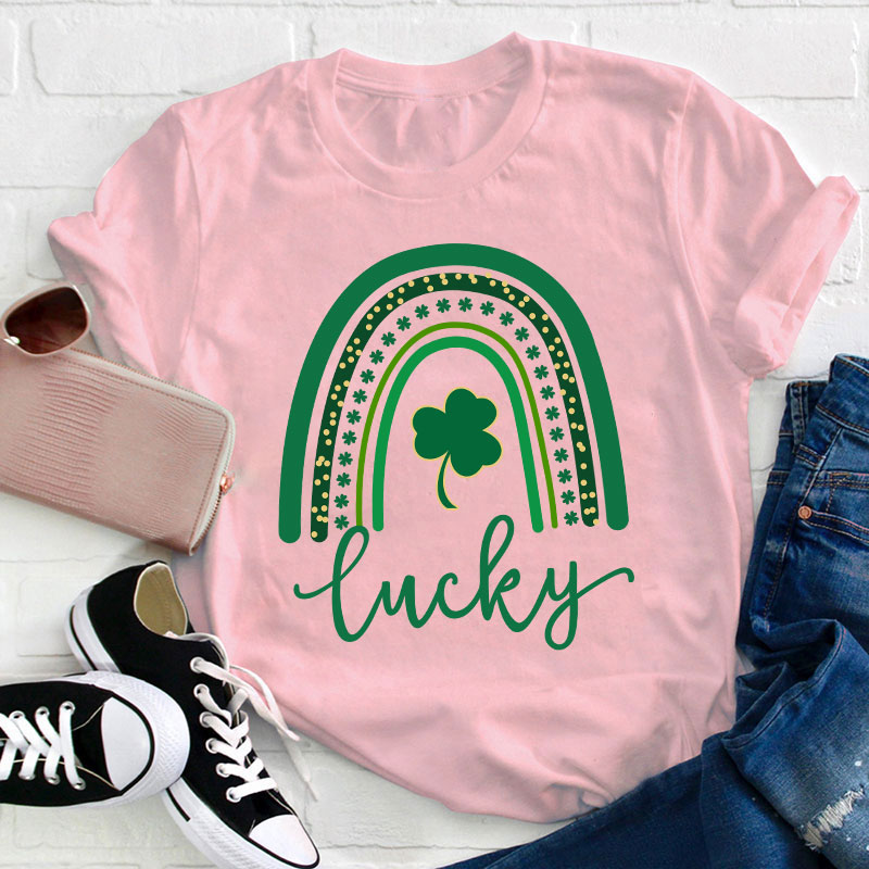 Lucky Rainbow Teacher T-Shirt