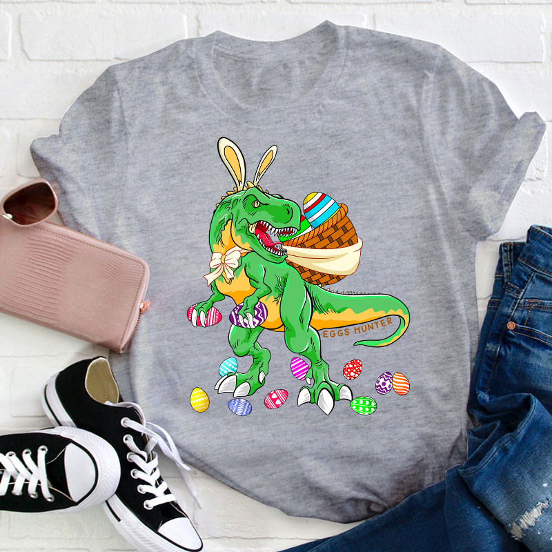Happy Dinosaur Easter Teacher T-Shirt