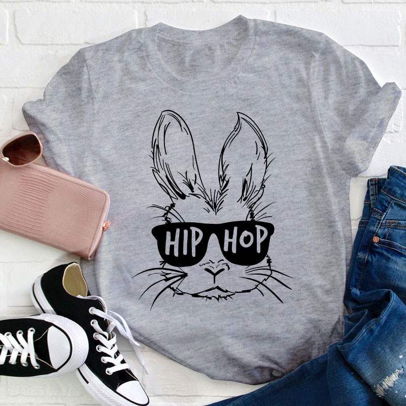 Hip Hop Bunny Teacher T-Shirt