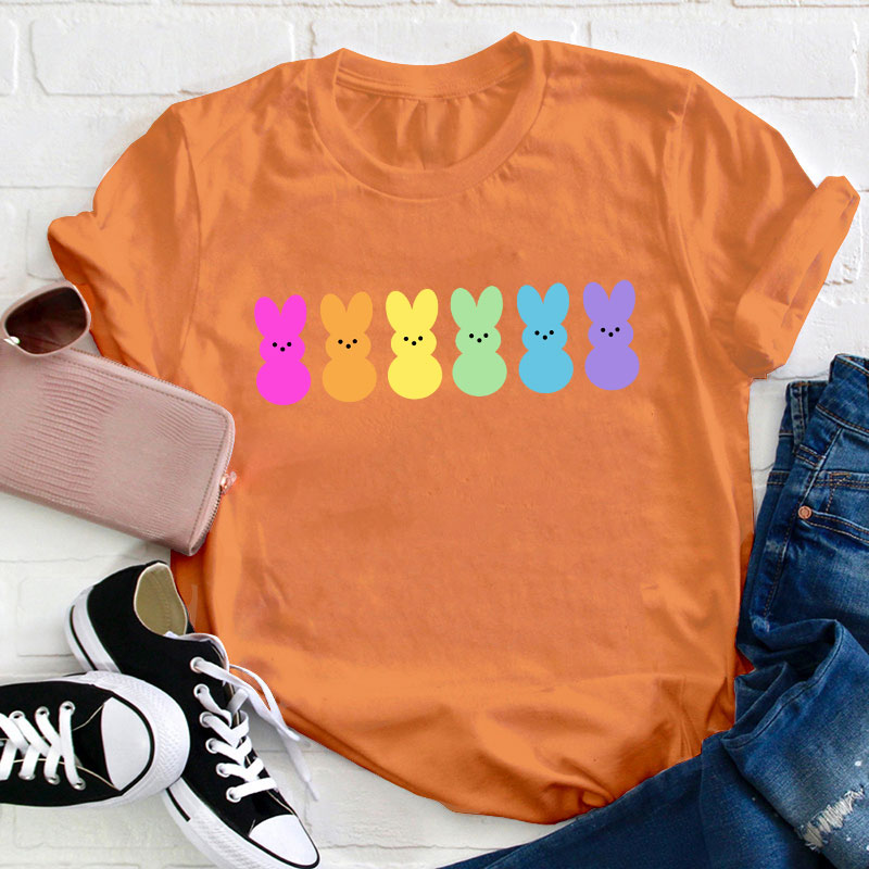 Easter Bunny Peeps Teacher T-Shirt