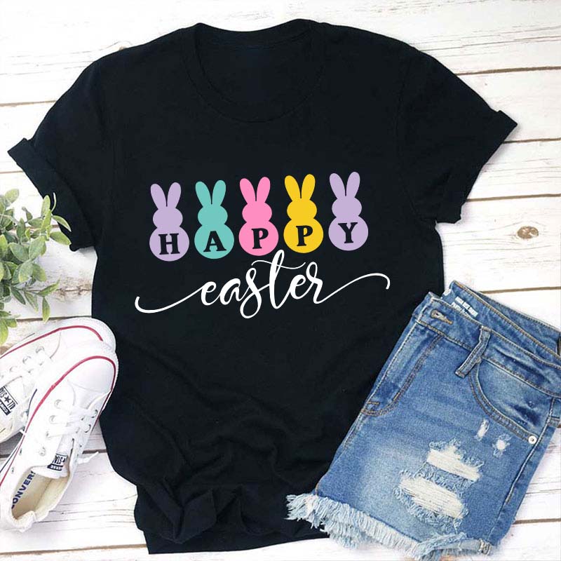 Happy Easter Bunnies Teacher T-Shirt