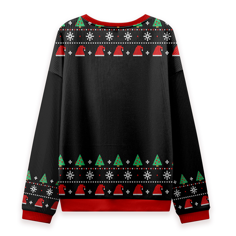 Dancing Gingerbread Man Teacher Ugly Knit Sweatshirt