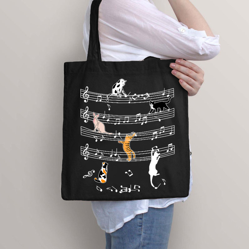 Cats And Music Teacher Tote Bag