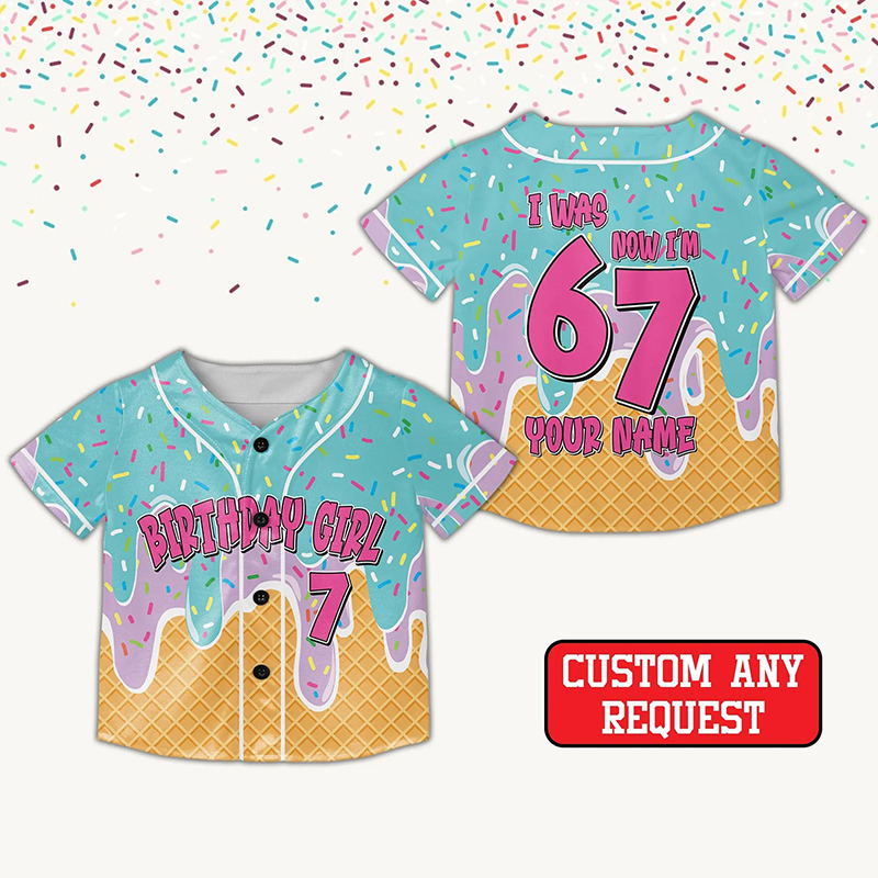 Dripping Six Seven Birthday Class Baseball Jersey