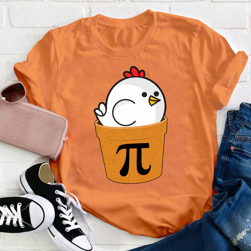 Chicken Pot Pi Day Teacher T-Shirt