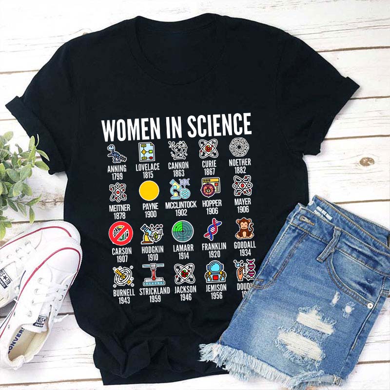 Women In Science Teacher T-Shirt Sale-Teachersgram