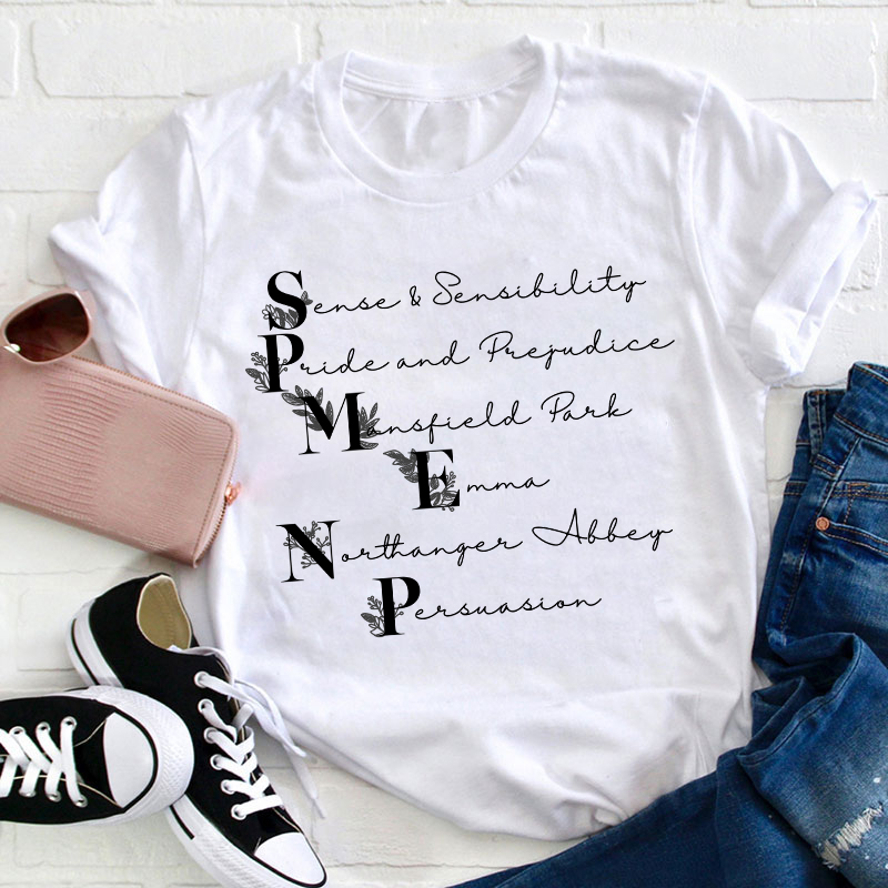 Jane Austen Bookish Teacher T-Shirt