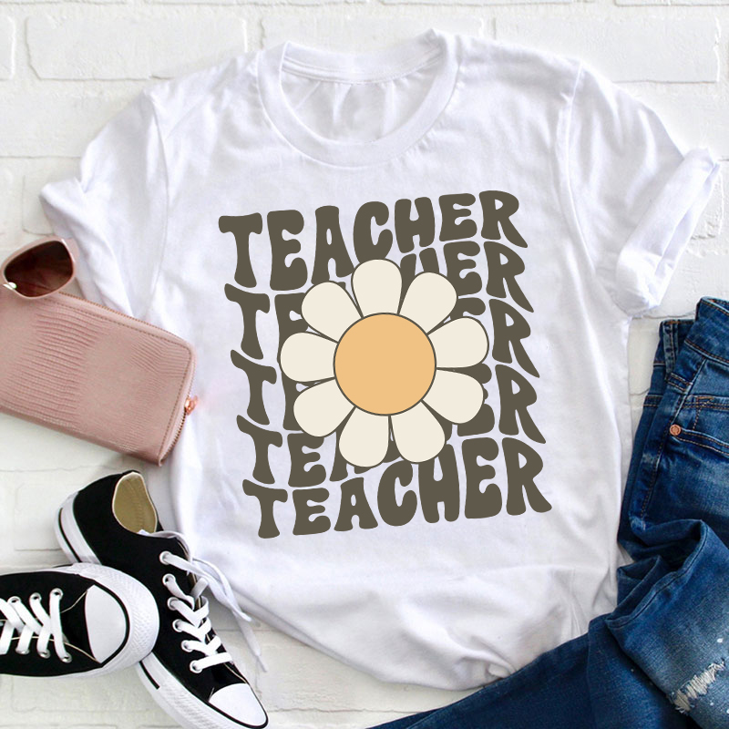 Daisy Flower Teacher T-Shirt