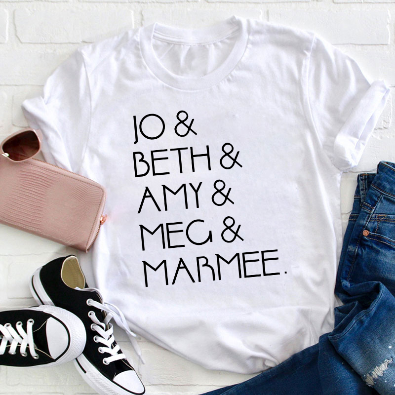 Little Women Character Names Literature Teacher T-Shirt