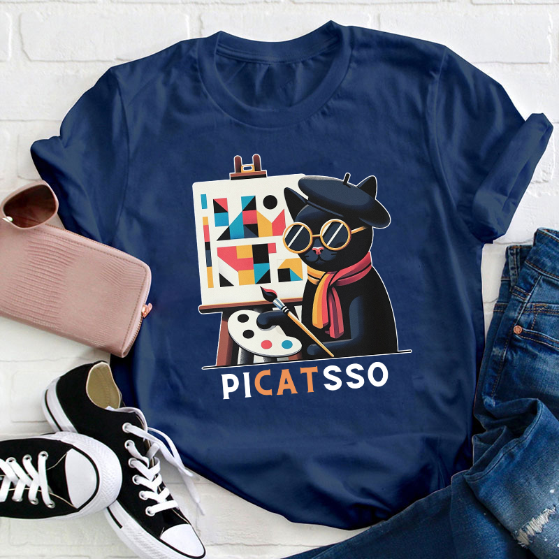Funny Art Picatsso Teacher T-Shirt