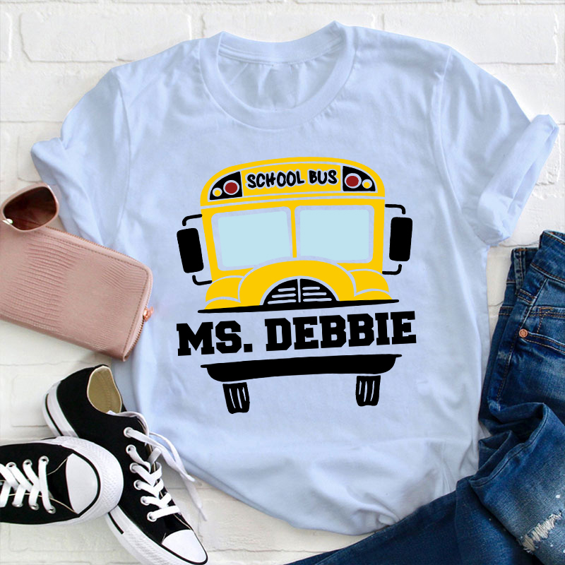 Personalized Back To School Bus Driver Teacher T-Shirt