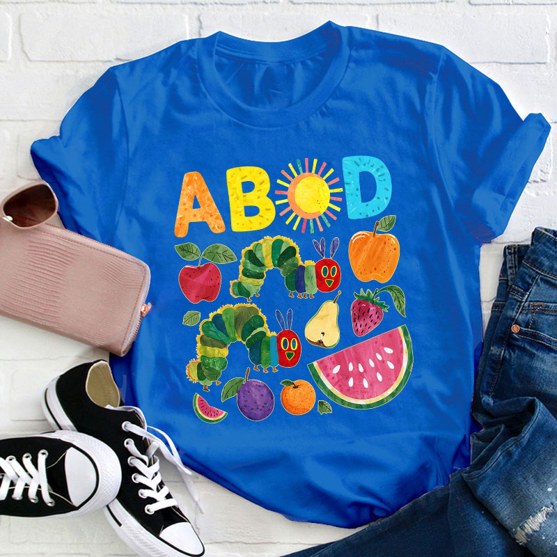 ABCD Caterpillar Teacher T-Shirt