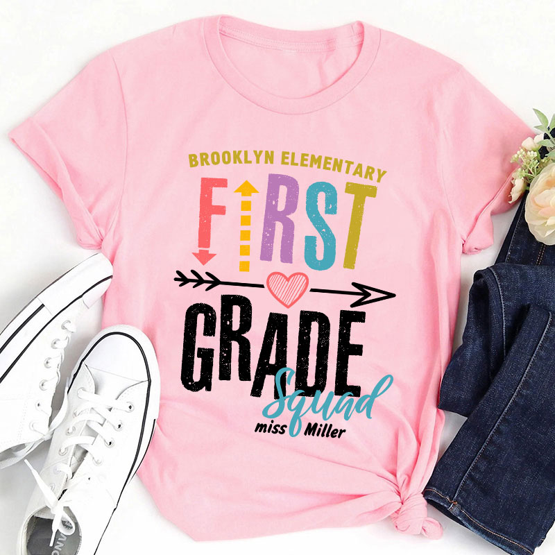 Personalized Name And Grade Team Teacher T-Shirt