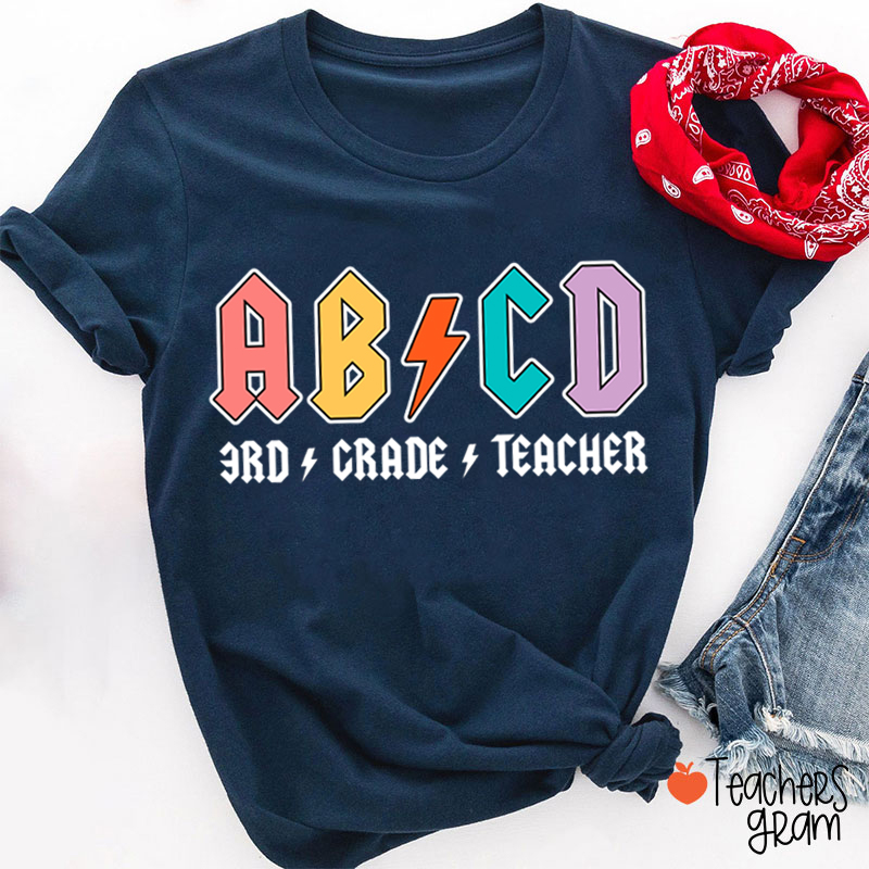 Personalized Colored Lightning Teacher T-Shirt