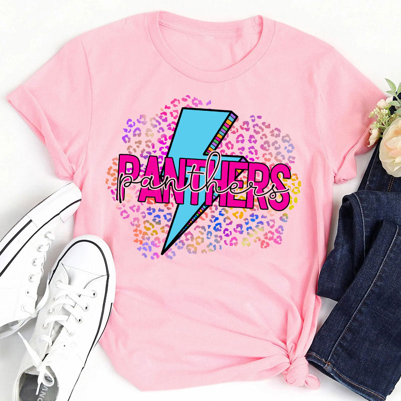 Personalized School Mascot Double Font Design Teacher T-Shirt