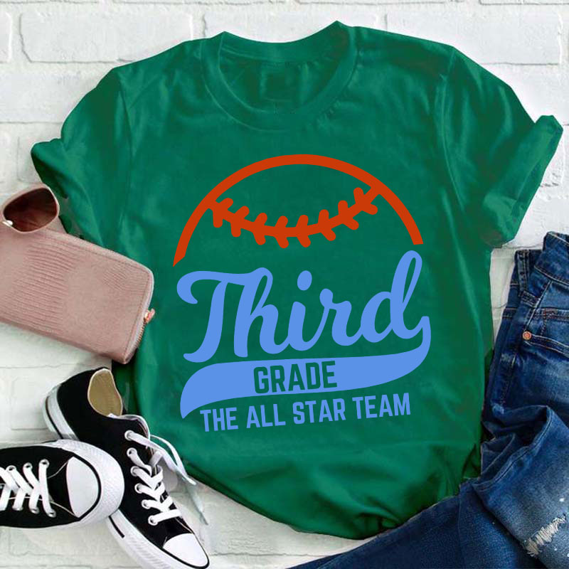 Personalized Baseball The All Star Team Teacher T-Shirt
