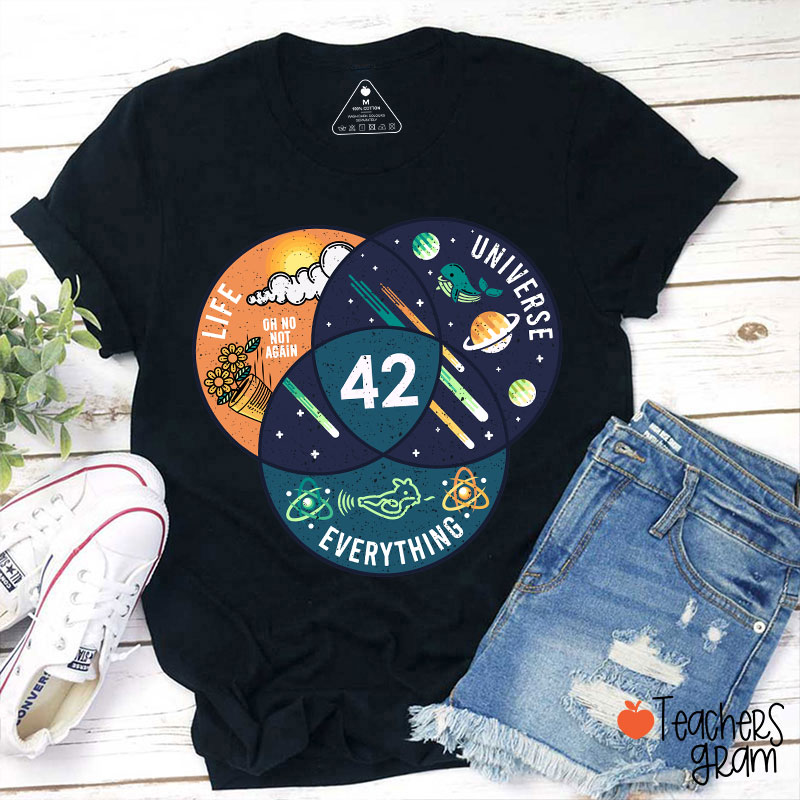 42 Answer To Life Universe And Everything Essential Teacher T-Shirt