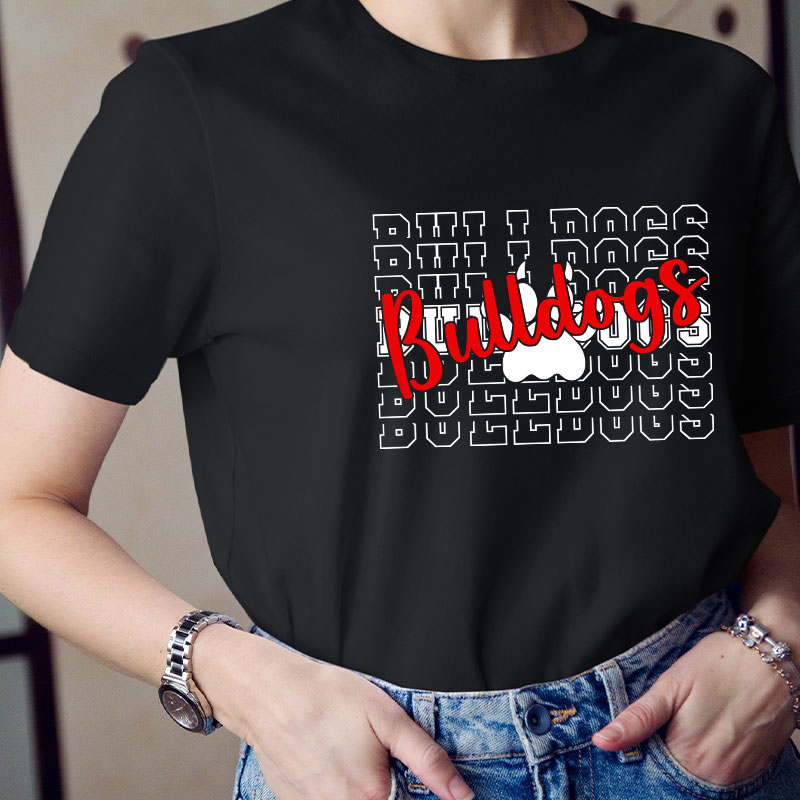 Personalized  Mascot And Paw Go Warriors Teacher T-Shirt