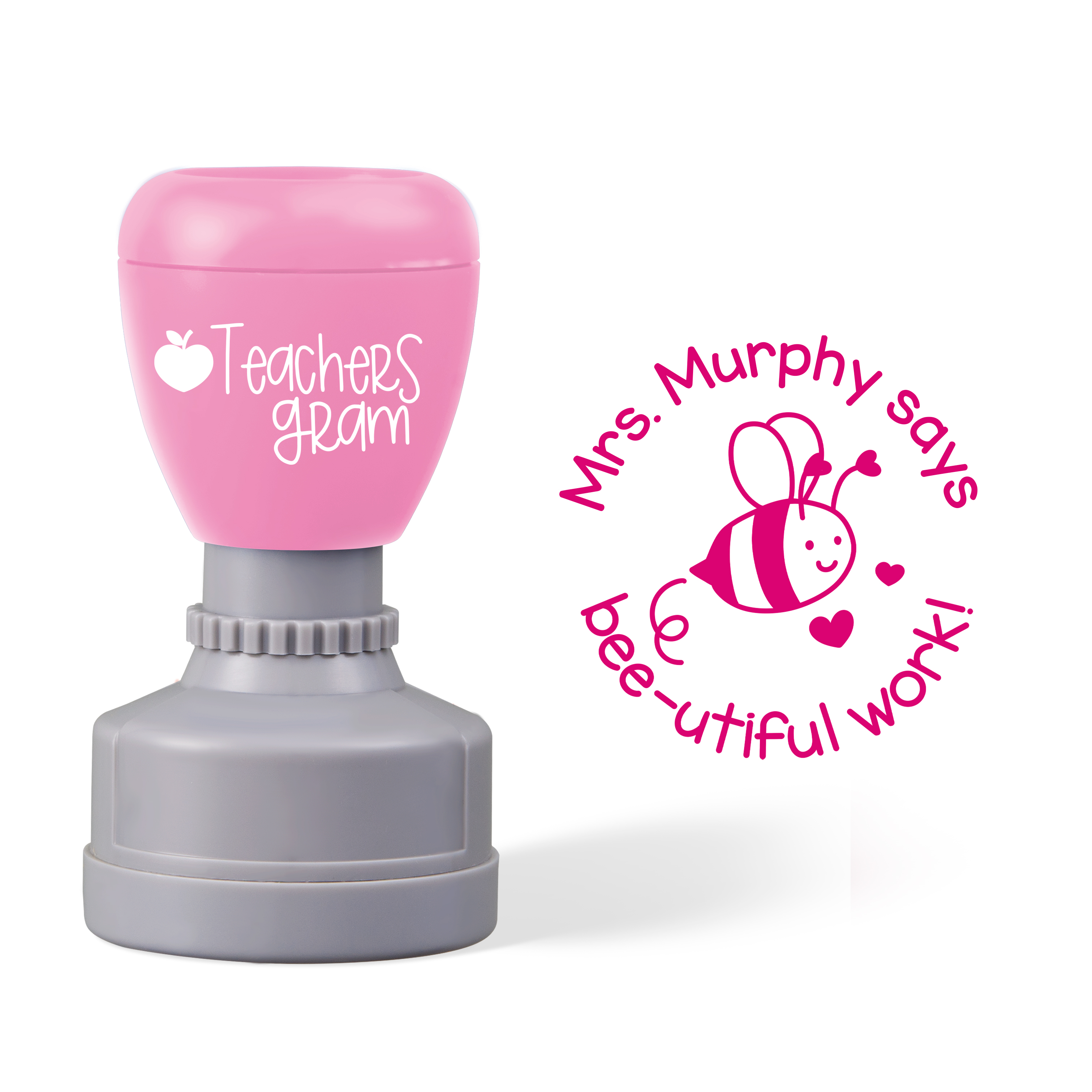 Personalized Funny Beeutiful Work Teacher Stamp