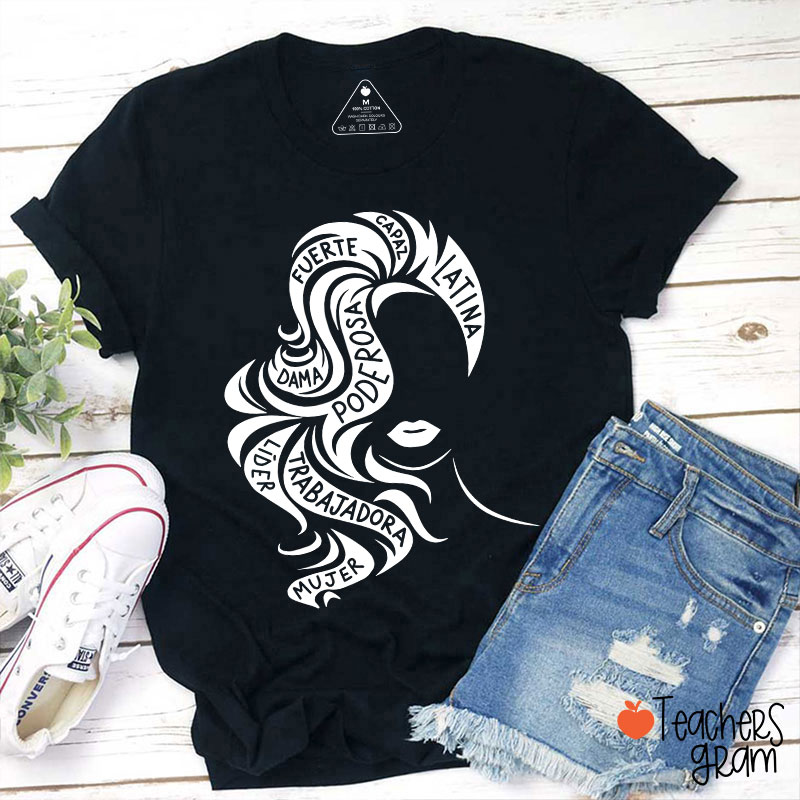 Empowered Latina Chicana Spanish Teacher T-Shirt