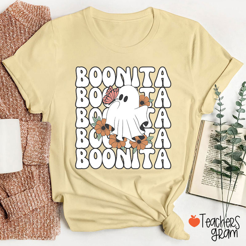 Boonita Cute Ghost Spanish Teacher T-Shirt