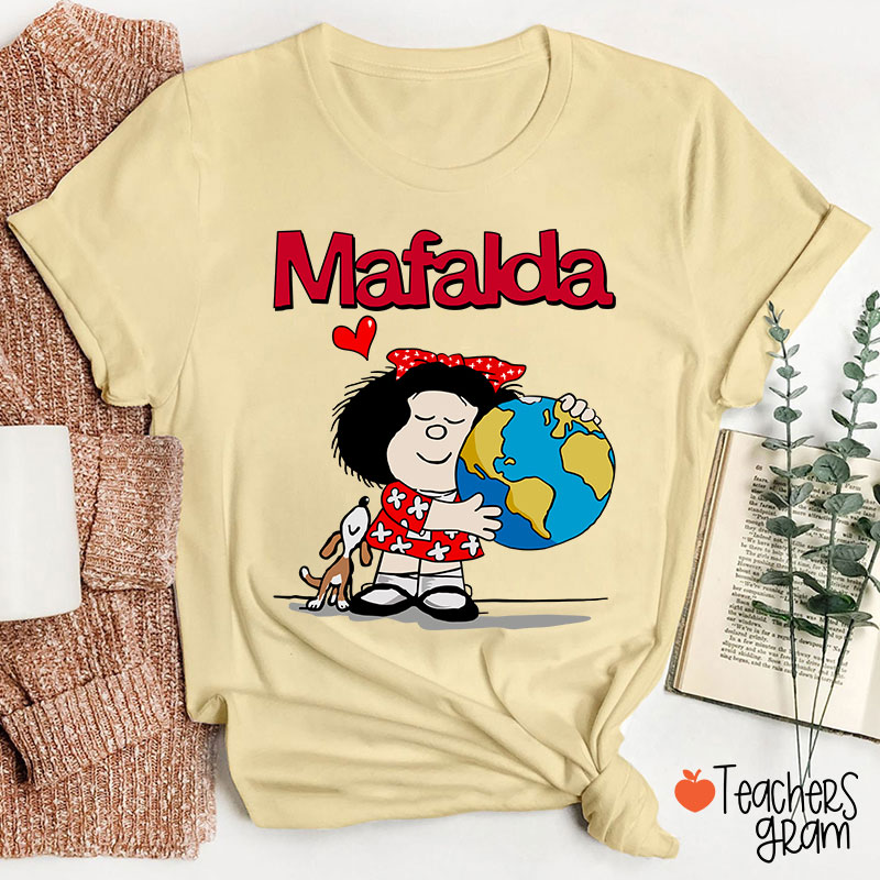 Mafalda Cute Cartoon Spanish Teacher T-Shirt