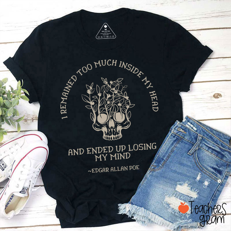 Edgar Allen Poe Dark Academia Teacher T-Shirt