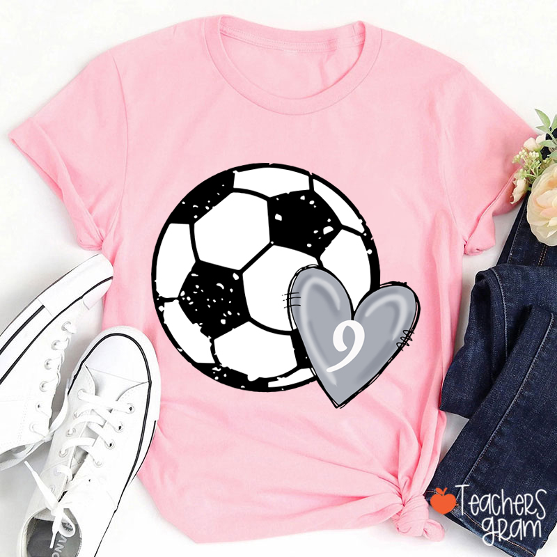 Personalized Number Soccer Teacher T-Shirt