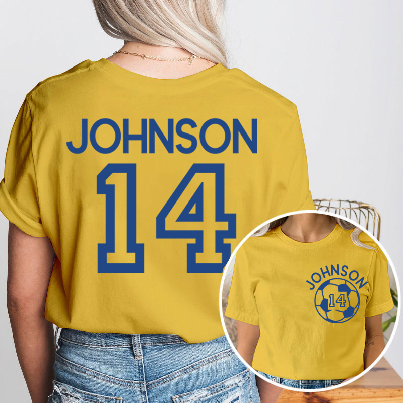 Personalized Soccer Game Day Teacher Two Sided T-Shirt