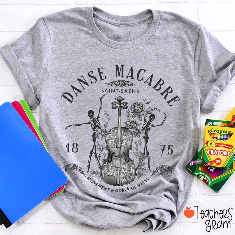 Danse Macabre Orchestra Skeleton Violin Teacher T-Shirt