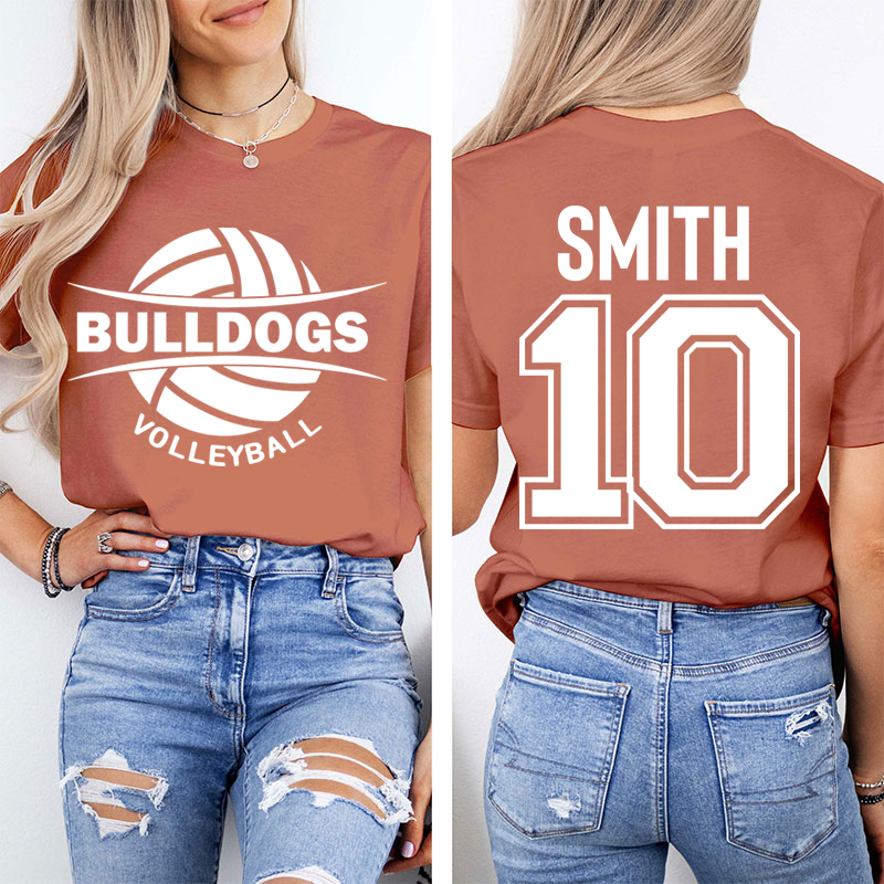 Personalized Team Name And Sport Game Day Teacher Two Sided T-Shirt