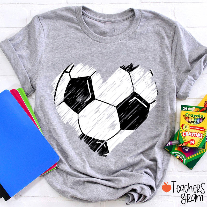 Soccer Heart Teacher T-Shirt