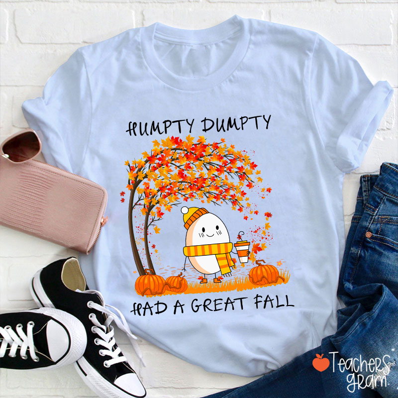 Humpty Happy Autumn Happy Fall Teacher T-Shirt