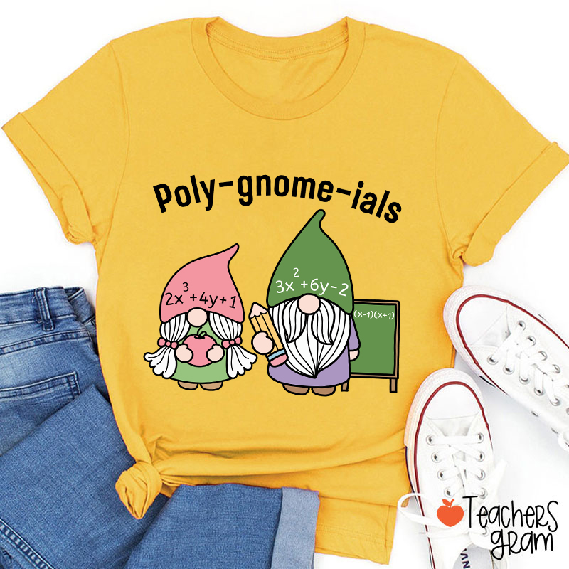 Polygnomeials Math Teacher T-Shirt