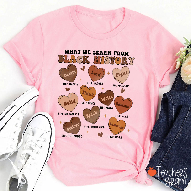 What We Learn From Black History Teacher T-Shirt