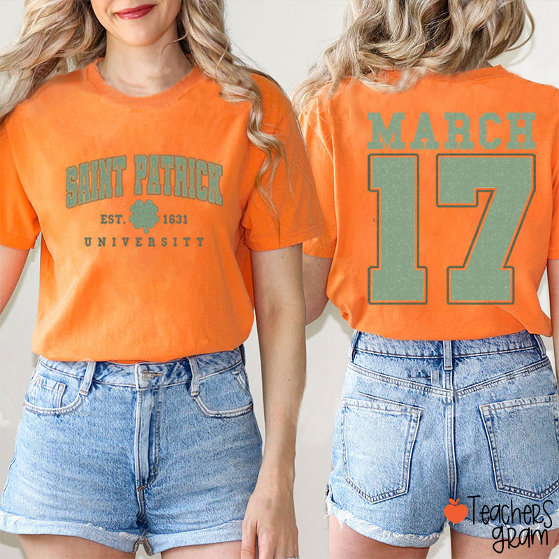 Saint Patrick Teacher Two Sided T-Shirt
