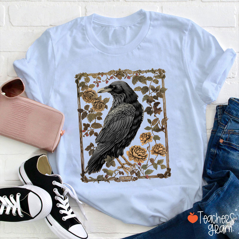 Dark Academia Raven Teacher T-Shirt