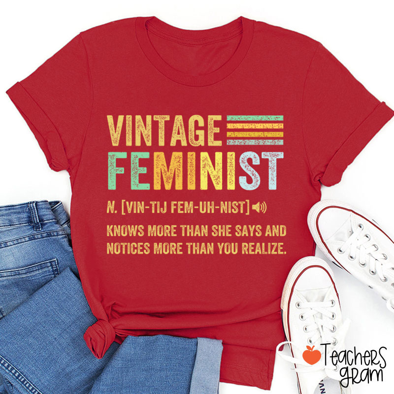 Vintage Feminist Teacher T-Shirt