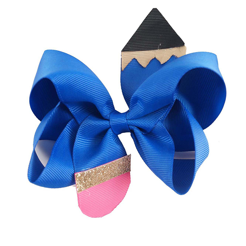 Pencil Bow Teacher Hair Clip