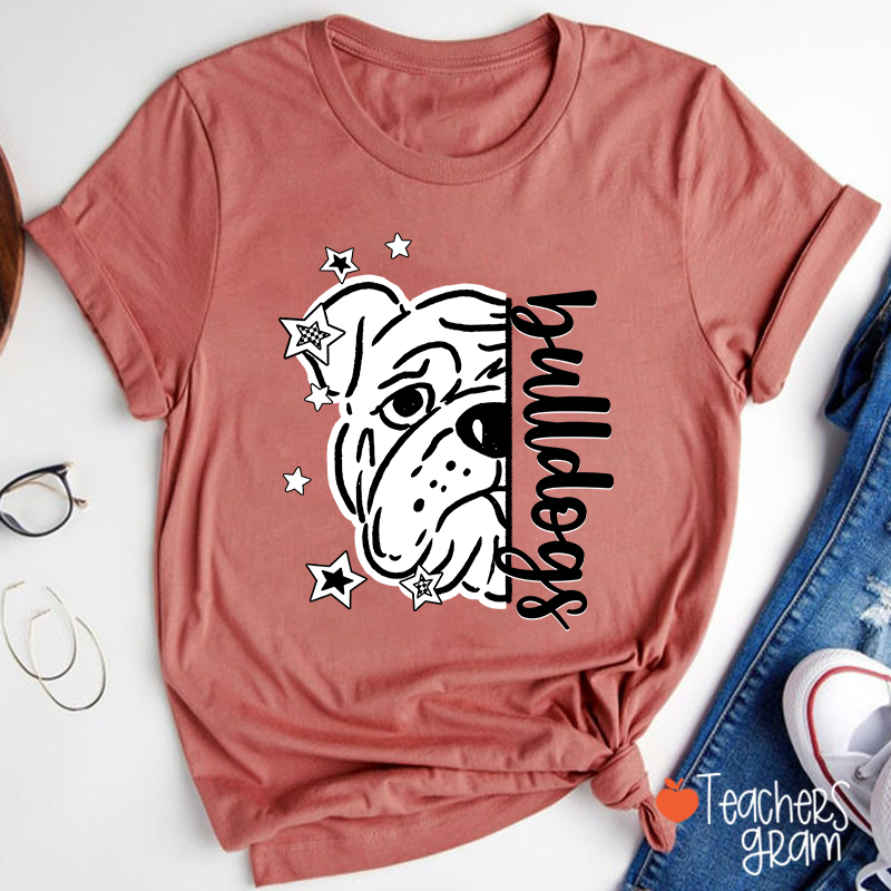 Personalized  Mascot Stick Figure Drawing Teacher T-Shirt