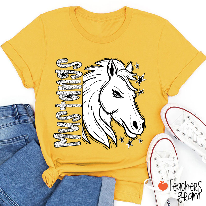 Personalized Mascot Graphic Bold Game Day Teacher T-Shirt