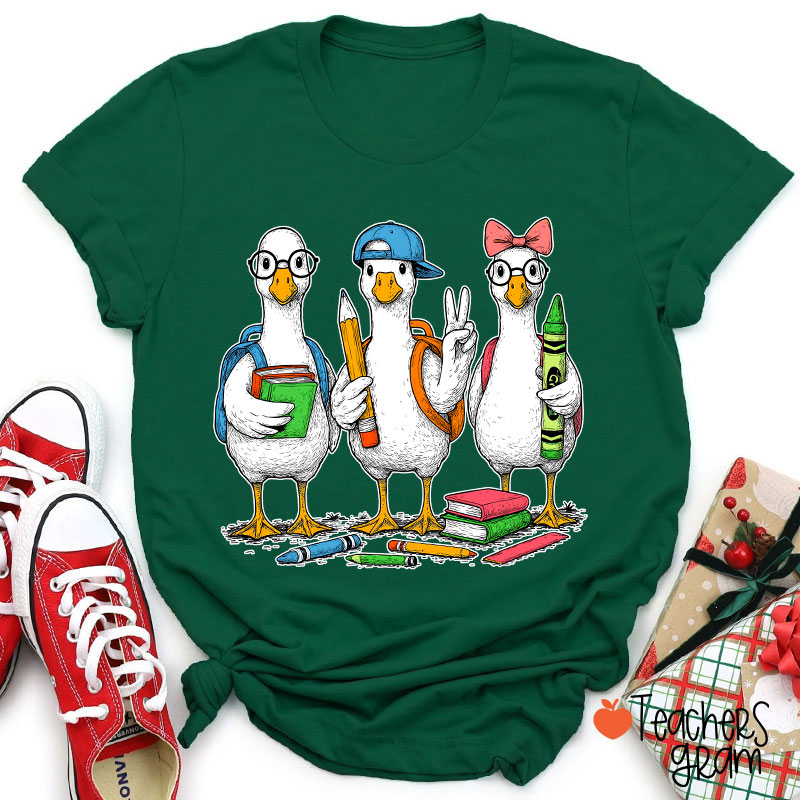 Goose Back To School Teacher T-Shirt