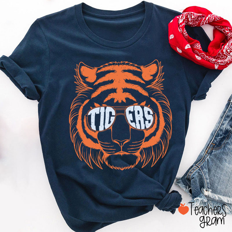 Personalized Glasses Mascot School Spirit Teacher T-Shirt