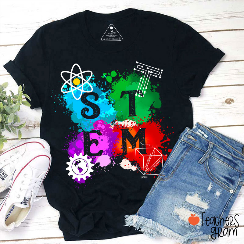 STEM Science Technology Engineering And Mathematics Teacher T-Shirt Sale-Teachersgram