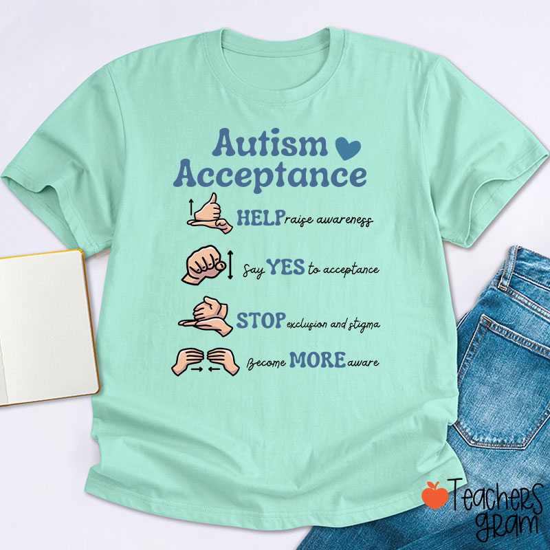 Autism Acceptance Teacher T-Shirt