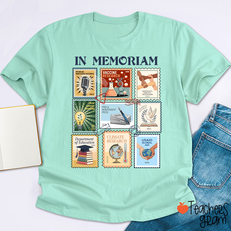 Retro In Memoriam Teacher T-Shirt