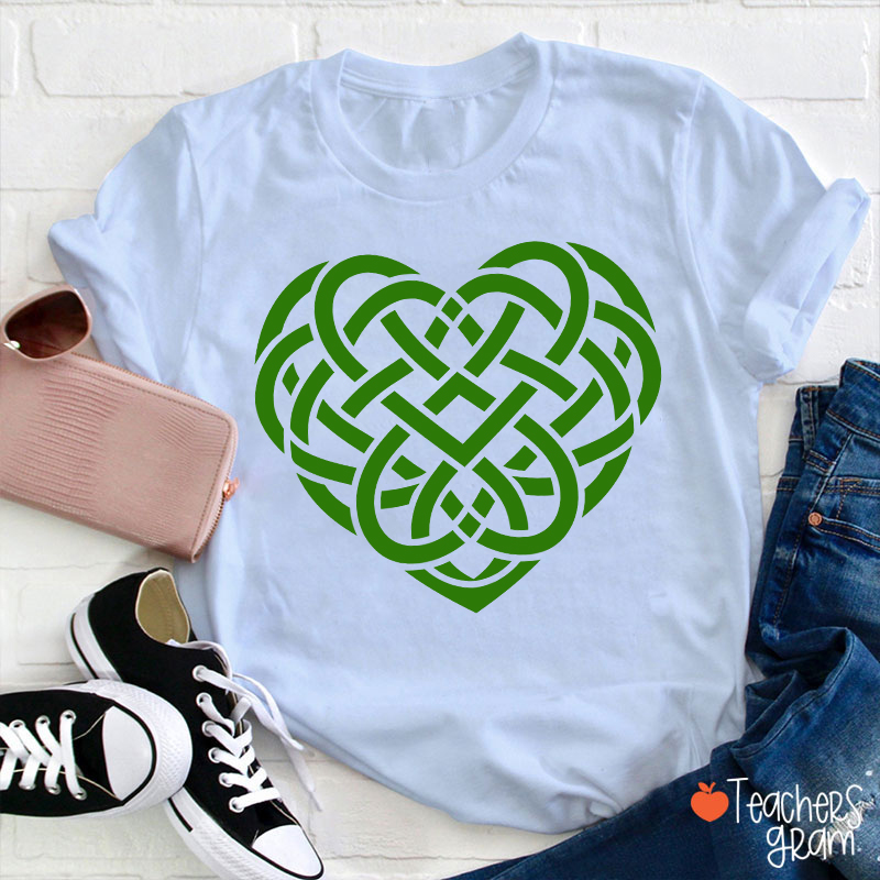 Celtic Heart St. Patrick's Day Teacher T-Shirt