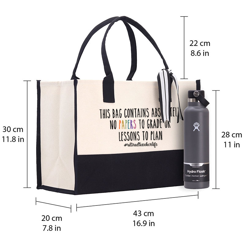 Funny Teacher Retirement Teacher Cotton Tote Bag