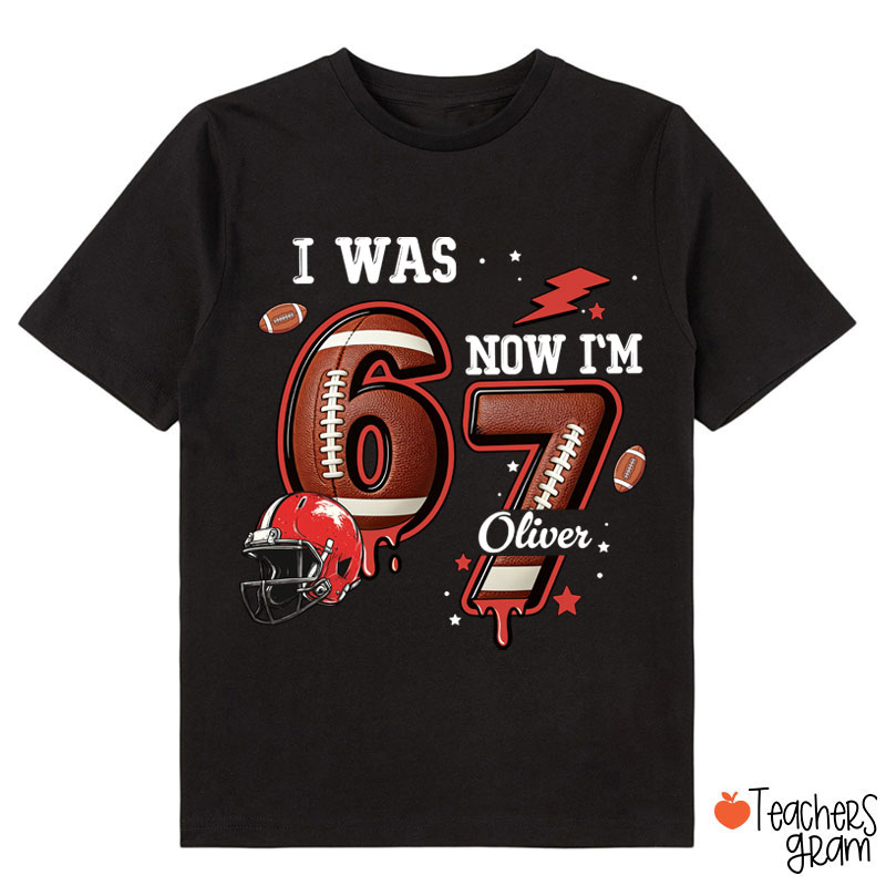 Personalized I Was 6 Now I'm 7 Basketball Class T-Shirt